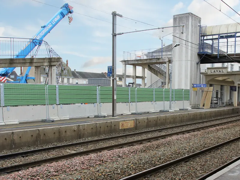 Chantier à la Gare SNCF de Laval